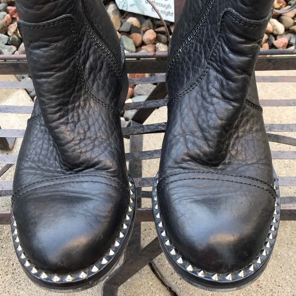 💙Zadig & Voltaire Express Clous Black Leather Ankle Boots - Picture 6 of 16